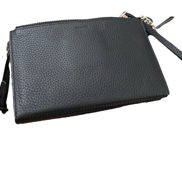 Versatile Crossbody / Wallet on a Chain “Fetch” black pebble grain leather NEW - Picture 12 of 13